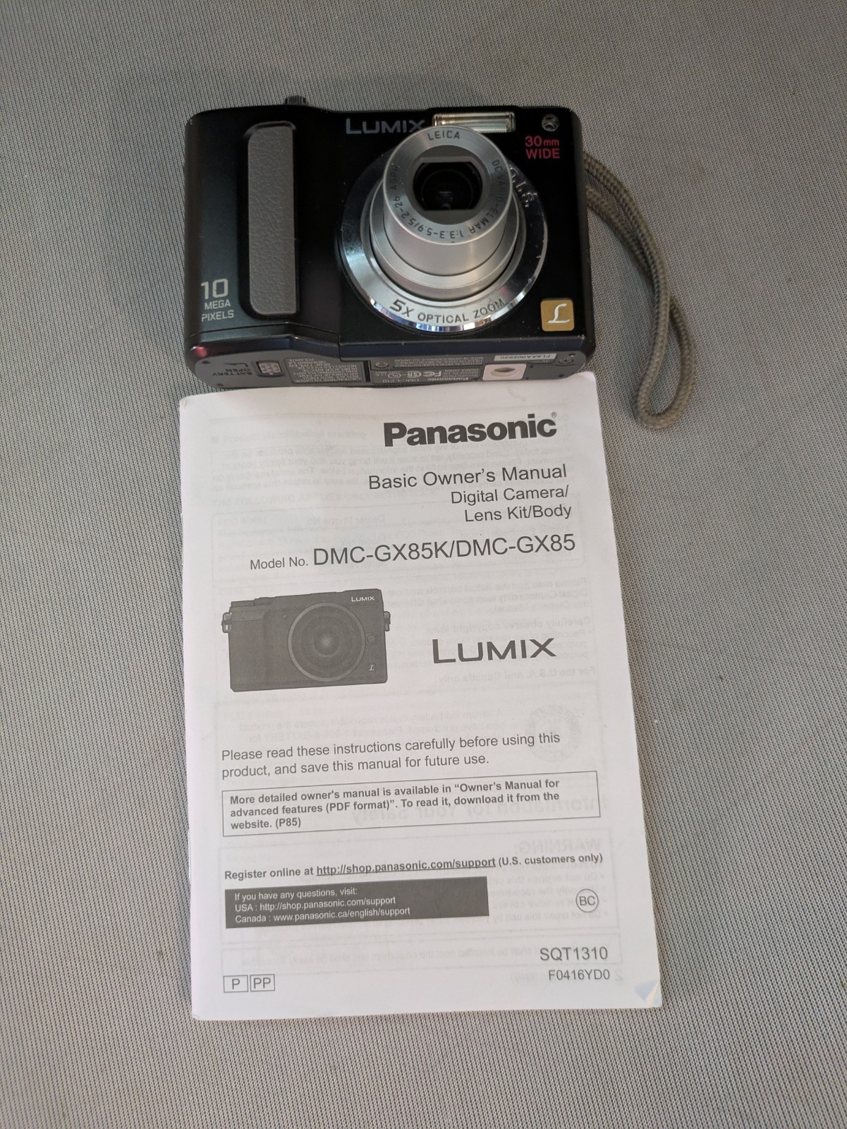 Panasonic LUMIX DMC-LZ10 10MP Digital Camera Black AA Battery Manual Working Item image 2