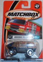 Matchbox 2001 &quot;&#39;Armored Police Truck&quot; #47 of 75 On Sealed Card - $3.00