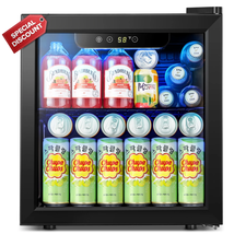 Beverage Refrigerator Mini Cooler Glass Door Fridge Compact 48 can 1.3 Cu Ft - $128.69