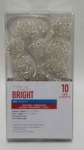 Make The Season Bright 10 LED Light Battery Operated Sliver Ornament Light - £15.47 GBP