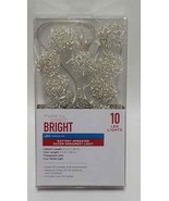 Make The Season Bright 10 LED Light Battery Operated Sliver Ornament Light - £15.54 GBP