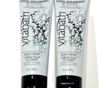 2 Vitabath Cool Spearmint &amp; Thyme Eucalyptus Essential Oil Body Cream 8oz - £17.25 GBP