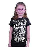Iron Fist Girls Black Billy Bones Glow in the Dark Youth Little Kids T-S... - £8.83 GBP