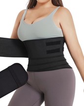Waist Trainer for Women, Waist Wraps Plus Size for Stomach (Black,Size:XL) - $19.34
