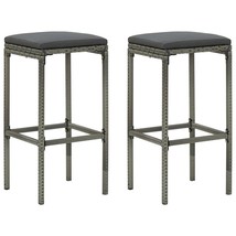  Bar Stool Set of 2 Gray Steel Standard Footrest Bar Stool - $2,320.34 MXN