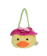 Gund Duck Purse Spring Time Purse Easter Yellow Duck Pink Hat Bow Soft P... - $4.99