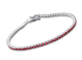 Tennis Bracelet 2.5mm Tiny Round 925 Silver - £138.84 GBP