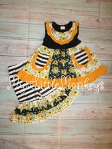 NEW Boutique Sunflower Tunic Dress Ruffle Shorts Girls Outfit Set - £3.80 GBP+