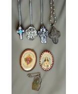 Catholic 4 Way Cross Pendant Necklace Lot Hayward Sterling Call Priest I... - $98.99