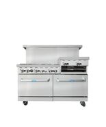 Atosa AGR-6B24RGB 60&quot; Range with 6 burners &amp; 24&quot; Raised Griddle Broiler ... - €4.918,84 EUR