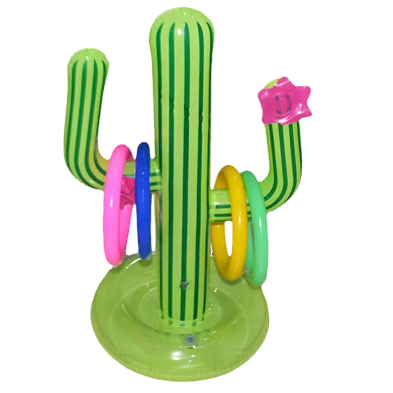 PVC Inflatable Cactus Water Game Outdoor Swimming Pool Toss Bar Party Beach - £14.99 GBP