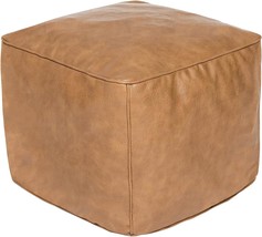 Rotot Sq.Are Pouf Ottoman Cover, Cube Bean Bag Chair, Decorative Footrest, - £31.18 GBP