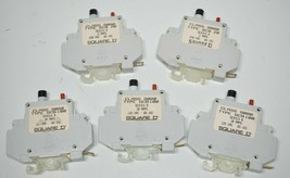 Lot Of 5 Square D GCB100 9080 Series B Circuit Breakers Qty 3 10A &amp; Qty 2 2A - £27.23 GBP