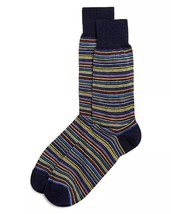 allbrand365 designer Multi Stripe Socks Size 10-13 Color Navy - £14.02 GBP