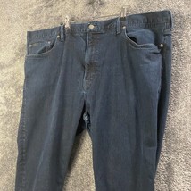 Polo Ralph Lauren Jeans Mens 48B 46x28 Dark Blue Stretch Straight Leg Pr... - $17.13