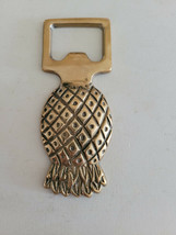 Vintage Pineapple Solid Brass Bottle Opener 3.5 Inches Cute Collectable - £12.78 GBP