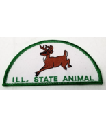 Deer Illinois State Animal Embroidered Patch Green 1970s National Camper... - £11.94 GBP