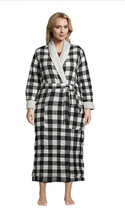 Lands End Fleece Lined Long Robe Plus Size: 1X New Ship Free - £78.95 GBP