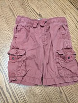 Tailor Vintage Boys Muave Red Cargo Shorts 5 Tie Elastic Waist - £7.64 GBP