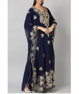 Moroccan Dubai Farasha Kaftan Gown Abaya Hand Work Dress Islamic Stylish... - $1,872.00 MXN