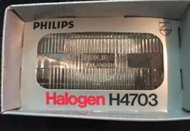 Philips Halogen headlight low beam H4703 rectangular 2 Lugs-12 volt NEW - £6.96 GBP