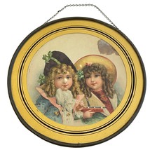 Antique Victorian Chimney Flue Cover Chain Hanger Boy Girl Children Period Dress - £92.54 GBP