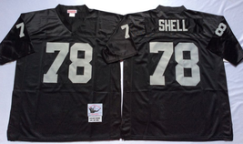 Men&#39;s Art Shell #78 Stitched Jersey Black White - $47.20