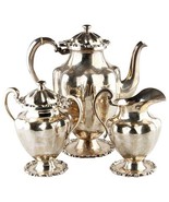 Vintage Juarez Alameda Argent Sterling Café Pot Sucre Et Crème Ensemble - $46,073.96 MXN