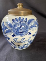 Antique Dutch DELFT -  Holland tobacco jar.  Marked bottom - £66.47 GBP