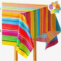 Fiesta Frenzy Plastic Tablecover Set - 6 Pieces of Cinco De Mayo Printed... - $43.55