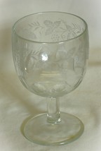Thumbprint Goblet Glass Grape Design Beer Mug Man Cave Vintage Barware - $14.84