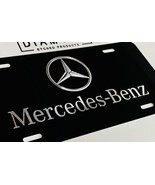 Silver Engraved MERCEDES BENZ Car Tag Diamond Etched Vanity Front License Plate - $19.89