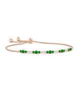 ANGARA Natural 1.52 Ct Round Emerald and Diamond Bolo Bracelet in 14K So... - $3,879.00