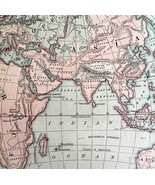 1879 Map Eastern Hemisphere Victorian Atlas Harpers Geography 1st Editio... - €52,09 EUR