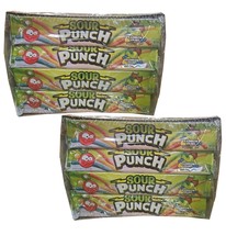 2 Packs Sour Punch Straws Rainbow 24ct Candy Bulk Strawberry Apple Blue ... - $49.99