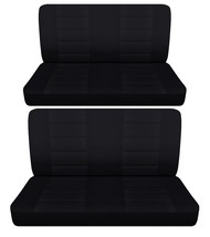 Fits 1969 Chevy Bel Air 4 door sedan Front and Rear bench seat covers black - $130.54