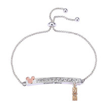 Disney Fine Silver MOM Mickey Mouse Bracelet - £45.55 GBP