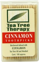 Tea Tree Therapy Toothpicks, Cinnamon, 100 Count - £12.98 GBP