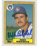 mike birkbeck signed Autographed card 1987 topps - $188.24 MXN