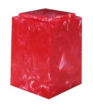 Large/Adult 220 Cubic Inch Windsor Cherry Red Cultured Marble Cremation Urn - £187.00 GBP
