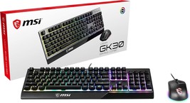 Msi Vigor Gk30 Combo, 6-Zone Rgb Gk30 Gaming Keyboard &amp; Gm11, Proof, 5000 Dpi - £44.02 GBP