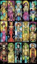 counted cross stitch pattern 15 princesses stained glass 297x518 stitche... - $10.00