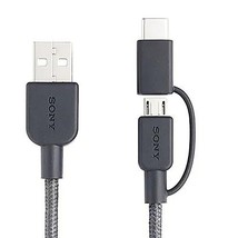 Genuine Brand New Sony USB-A to Micro USB with USB-C Adaptor- Gray CPABC... - £5.16 GBP