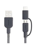 Genuine Brand New Sony USB-A to Micro USB with USB-C Adaptor- Gray CPABC... - $128.98 MXN