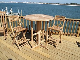 Windsor&#39;s Genuine Grade A Teak 39&quot; Round Counter Dropleaf Table/2 Foldin... - $1,850.00