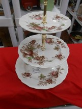 Great 3 Tier Serving  Dish Tray Stand HARVEST TIME by Johnson Bros. - £20.45 GBP