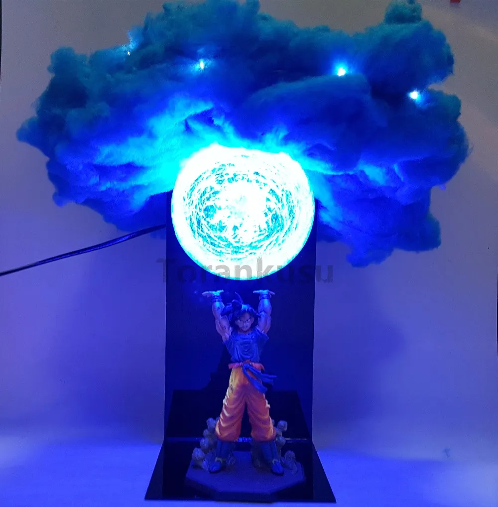Anime Figures Manga Dragon Ball Z Son Goku Led Broly Super Saiyan DIY Set Toys - £46.00 GBP
