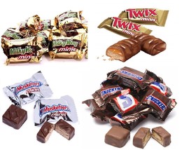 Snickers , Milkyway , 3 Musketeers , TWIX- Mini Bite Size Bulk Value Bag Pounds! - £13.31 GBP+