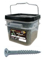 9 x 1-3/4&quot; SABERDRIVE Exterior Green Deck Screws (3750 Screws) 25 Lb. Tub - £107.90 GBP