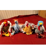 Ty Beanie Babies Gobbles, Flashy, Tommy and Lurkey 4 pc. Thanksgiving Turkey Set - $24.95